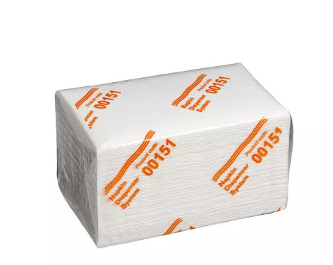 Adagolós N4 V hajtású szalvéta - 2 rétegű, hófehér, 16,5x21cm, 160 lap