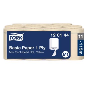   Tork általános belsőmagos törlőpapír 14cm átm. - 1 rétegű, sárga, 115m (Karton - 11 tek)