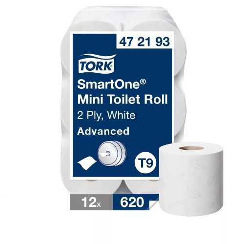 Tork SmartOne® Mini belsőmagos toalettpapír 15cm átm. - 2 rétegű, hófehér, 112m (Karton - 12 tekercs)
