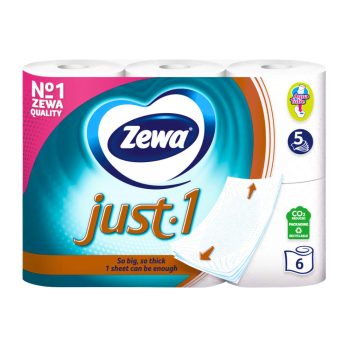 Zewa Just1 Premium toalettpapír - 5 rétegű, 6 tekercs
