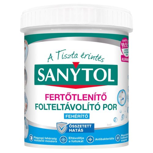 Sanytol fertőtlenítő folteltávolító fehérítő por 450g