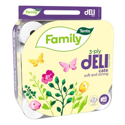 Tento Family Deli WC papír - 3 rétegű, 32 tekercs
