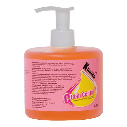 CC Kliniko-Soft fertőtlenítő kéztisztító pumpás folyékony szappan 500ml