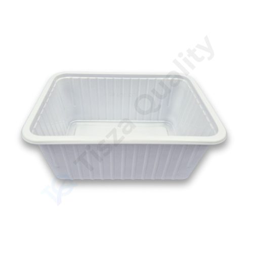 Szögletes alj 1000ml PP fehér Standard - 50 db