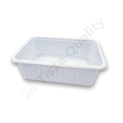 Szögletes alj 750ml PP fehér Standard - 50 db