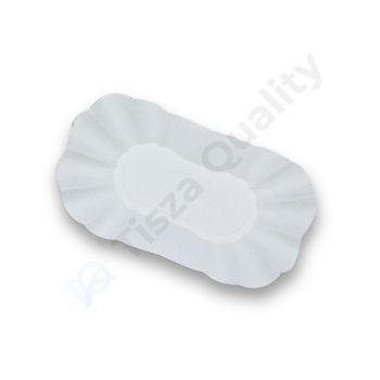 Burgonyás papírtálca, ovális 110x190x32 mm - 200 db