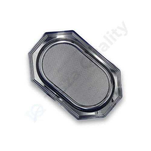 CATERING tálca, 3 személyes, PET, fekete, 350x247x20 mm (10 db)
