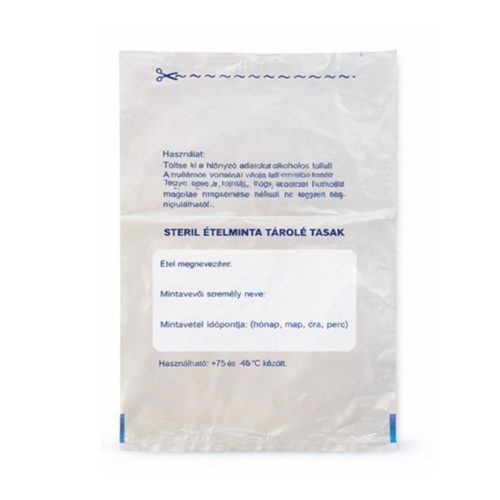 ÉTELMINTA tároló tasak, Steril polietilén, 225x350x0,03mm (100 db)