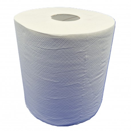 Tekercses ipari törlő Ø26 cm 2 rétegű, 100%cellulóz fehér (800lap) (2 tekercs)