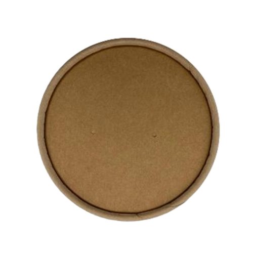 Leveses papírtégely TETŐ, 770 ml-es tégelyhez, barna (Ø116mm) (50 db)