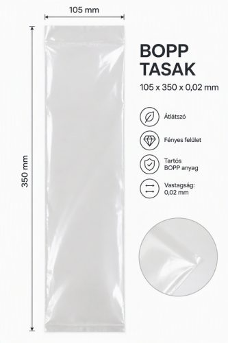 BOPP tasak 105x350x0,02 mm (100 db)
