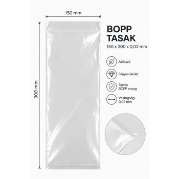 BOPP tasak 150x300x0,02 mm (100 db)